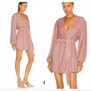 Retrofete Gabrielle Robe Dress in Dusty Rose